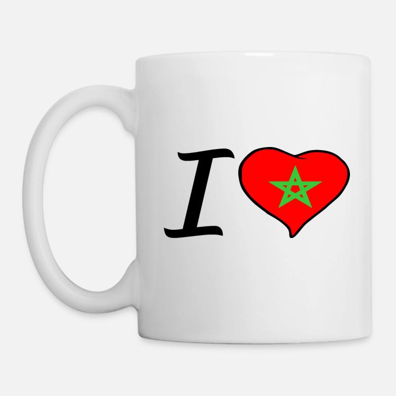 Ich Liebe Marokko Herz - Tasse - Weiß