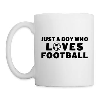 juste un garçon qui aime le football - Mug blanc - blanc - Gauche