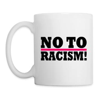No to racism - Tasse - Weiß - Links