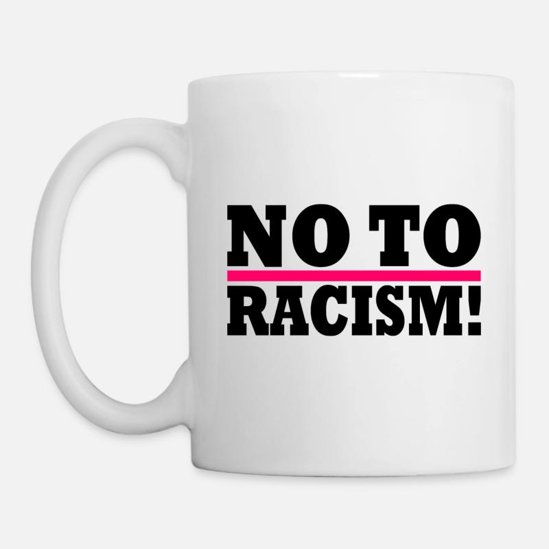 No to racism - Mug blanc - blanc