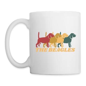 Beagle Dog Retro Vintage - Mug blanc - blanc - Gauche