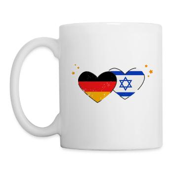 I love Israel Germany Flags Hearts Flags - Mug - white - Left