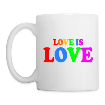 Love is love - Tasse - Weiß - Links