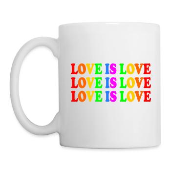 Love is love - Tasse - Weiß - Links