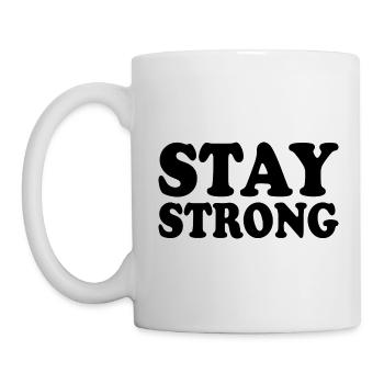 Stay strong - Tasse - Weiß - Links
