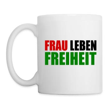 Frau leben freiheit - Tasse - Weiß - Links