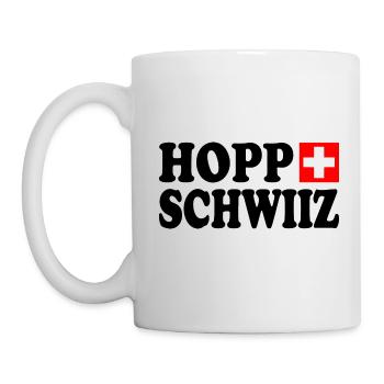 Hopp schwiiz - Tasse - Weiß - Links