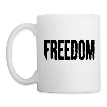 Freedom - Tasse - Weiß - Links