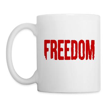 Freedom - Tasse - Weiß - Links