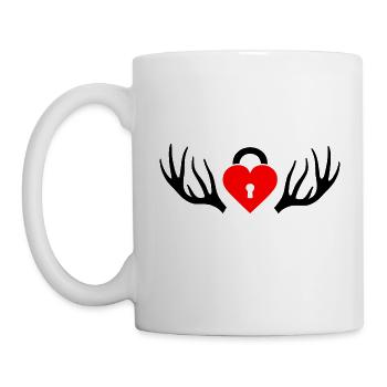 Cuckold Hahnrei Hörner - Tasse - Weiß - Links
