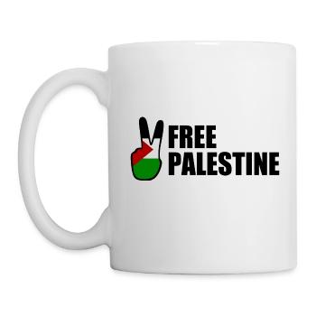 Free palestine - Tasse - Weiß - Links
