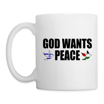God wants peace for israel free palestine - Mug blanc - blanc - Gauche