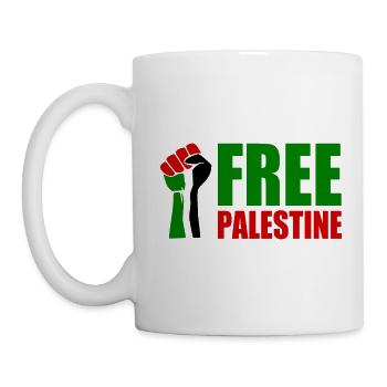 Free palestine - Tasse - Weiß - Links