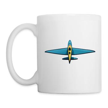 BlauGelber Gleiter - Tasse - Weiß - Links