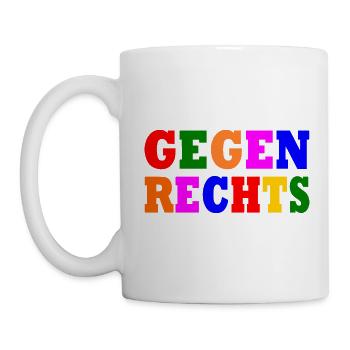 Gegen rechts - Tasse - Weiß - Links