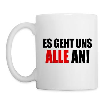 Es geht uns alle an - Tasse - Weiß - Links