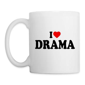 I love drama - Mug blanc - blanc - Gauche