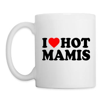 I love hot mamis - Tasse - Weiß - Links