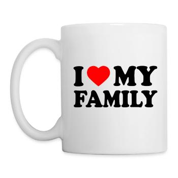 I love my family - Mug - white - Left