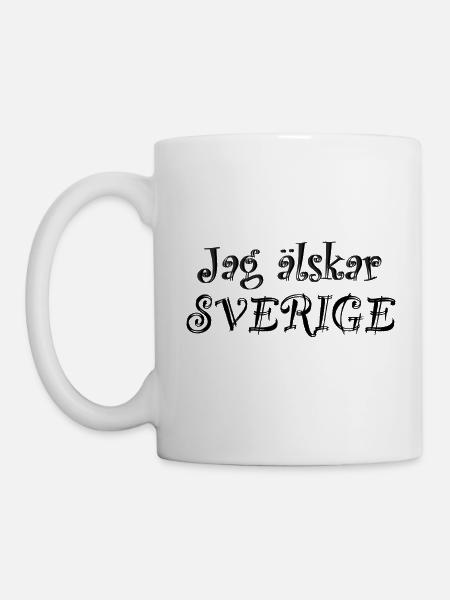 I love Sweden - Mug - white