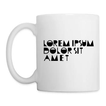 Funny Art Text Placeholder Latin Lorem Ipsum - Mug - white - Left