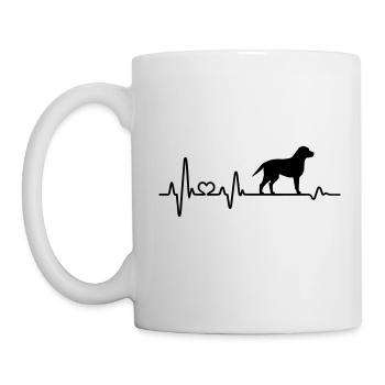 Labrador Heartbeat Dog Dog Love Dog - Mug - white - Left
