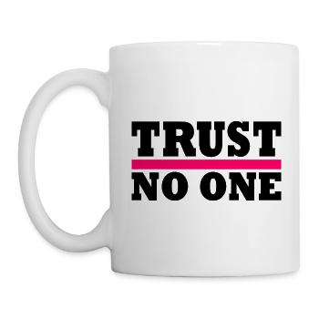 Trust no one - Mug - white - Left