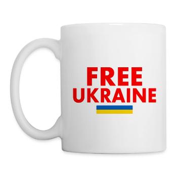 Free ukraine - Mug blanc - blanc - Gauche