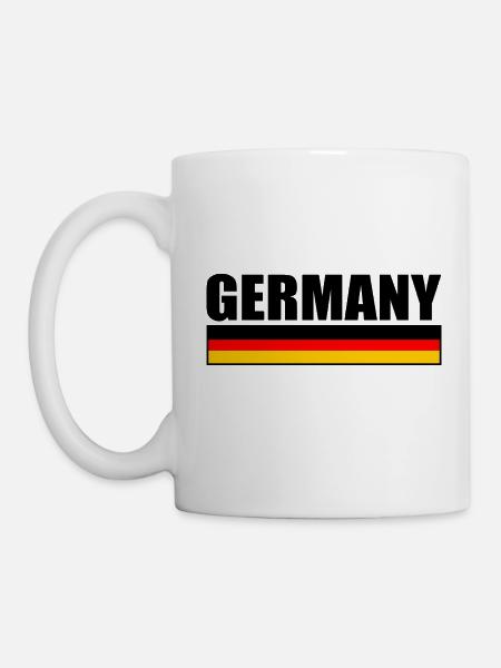 DEUTSCHLAND DEUTSCHE FLAGGE - Tasse - Weiß