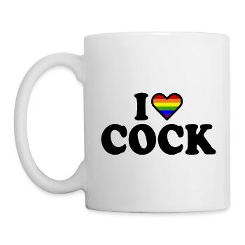 I love cock - Mug - white - Left