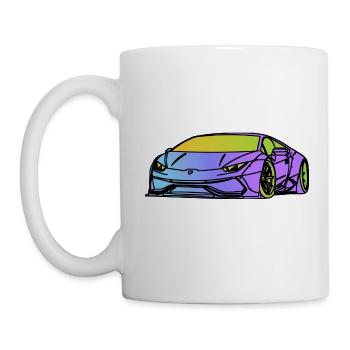 Voiture de course - Mug blanc - blanc - Gauche