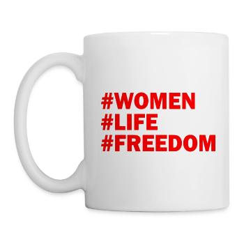 Women life freedom - Mug blanc - blanc - Gauche