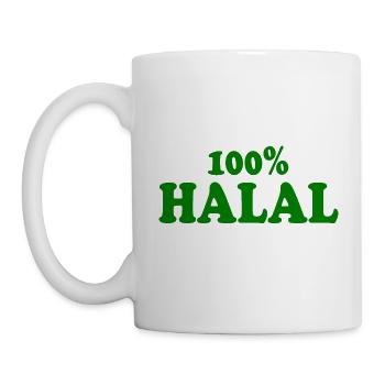 Halal - Tasse - Weiß - Links