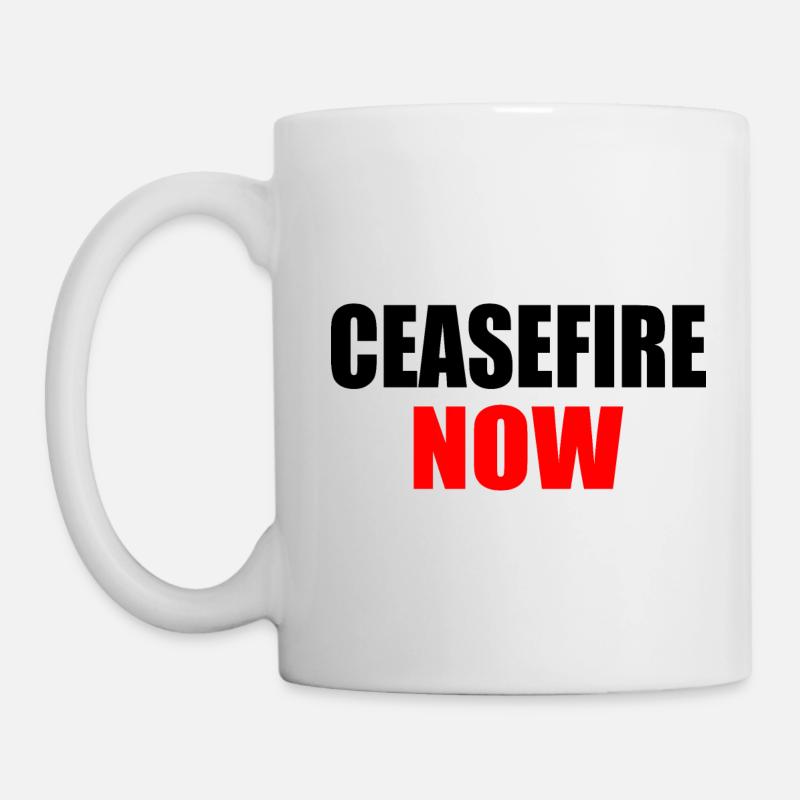 Ceasefire now - Tasse - Weiß