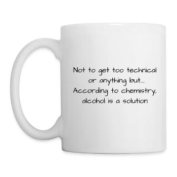 Phrase amusante chimie de l’alcool - Mug blanc - blanc - Gauche