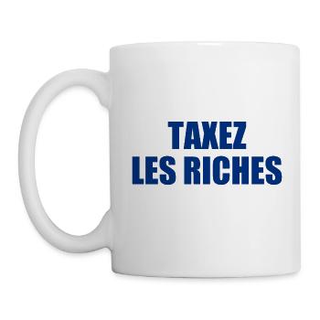 Besteuerung der Reichen - Tasse - Weiß - Links