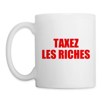 Besteuerung der Reichen - Tasse - Weiß - Links