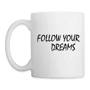 follow your dreams - Mug blanc - blanc - Gauche