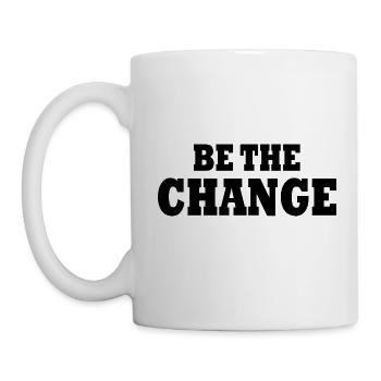 be the change - Tasse - Weiß - Links