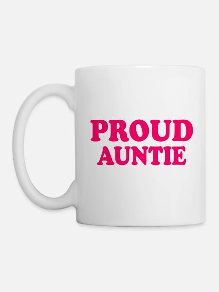 Proud auntie - Tasse - Weiß