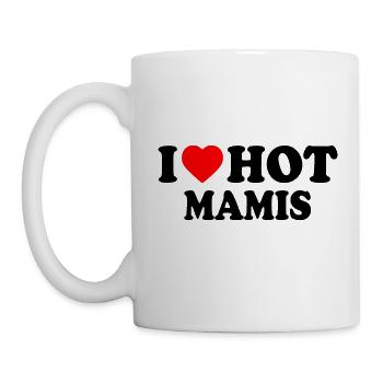 I love hot mamis - Tasse - Weiß - Links