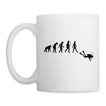 Evolution Of Man Funny Scuba Diving geschenk - Tasse - Weiß - Links