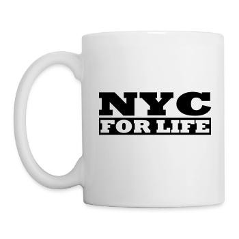 Coole - NYC For life - Design by Milaino - Tasse - Weiß - Links