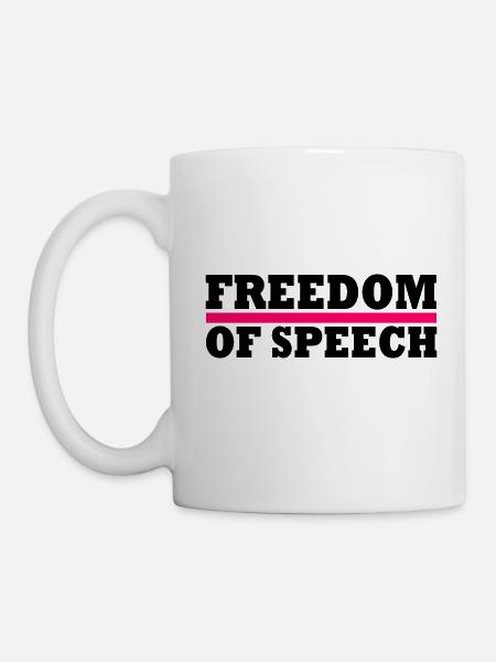 Freedom of speech - Tasse - Weiß