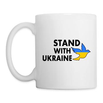 stand with ukraine - Tasse - Weiß - Links