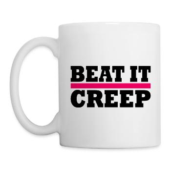 Beat it creep - Tasse - Weiß - Links