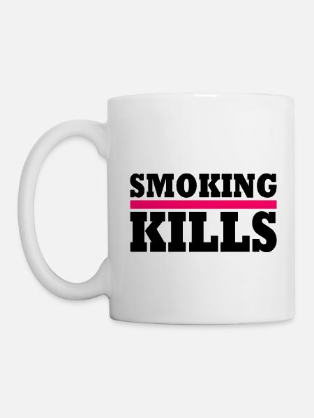 Smoking kills - Tasse - Weiß