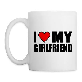 I love my girlfriend - Mug blanc - blanc - Gauche