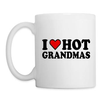 I love hot grannies - Mug - white - Left