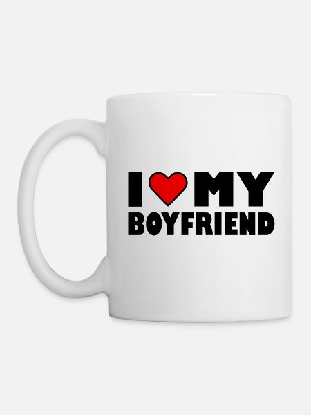 I love my boyfriend - Tasse - Weiß